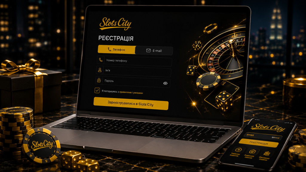 Казино на гривні Slots City реєстрація
